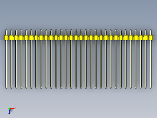 彩色公头100mil（2.54mm）系列-DS1021_yellow_2x30p_100mil_Type43_rev1.0俯视缩略图