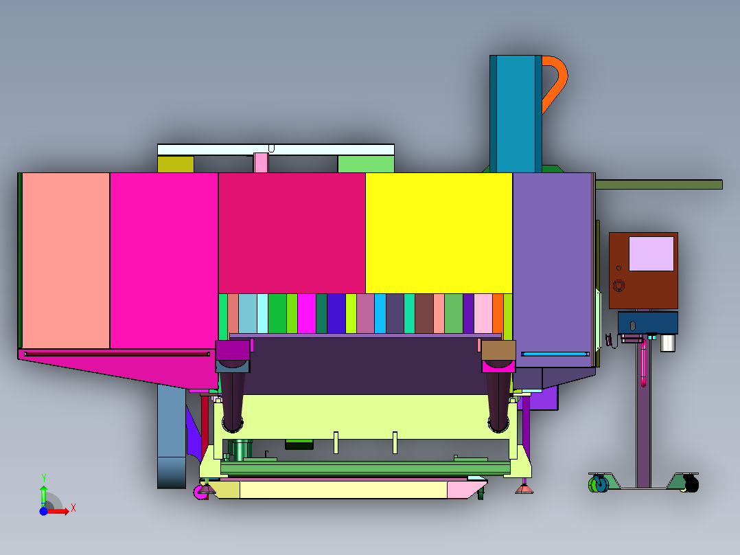大型台式数控GM-2-5AX5轴锥度铣床前视图