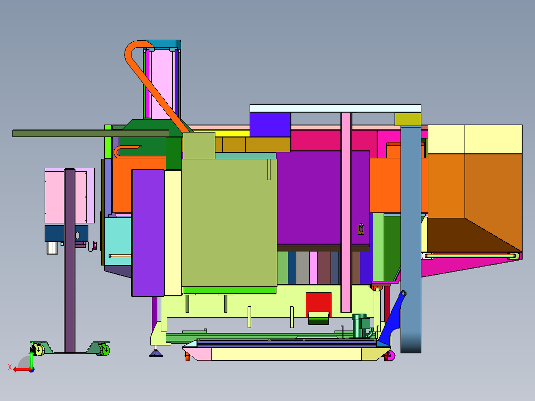 大型台式数控GM-2-5AX5轴锥度铣床后视图