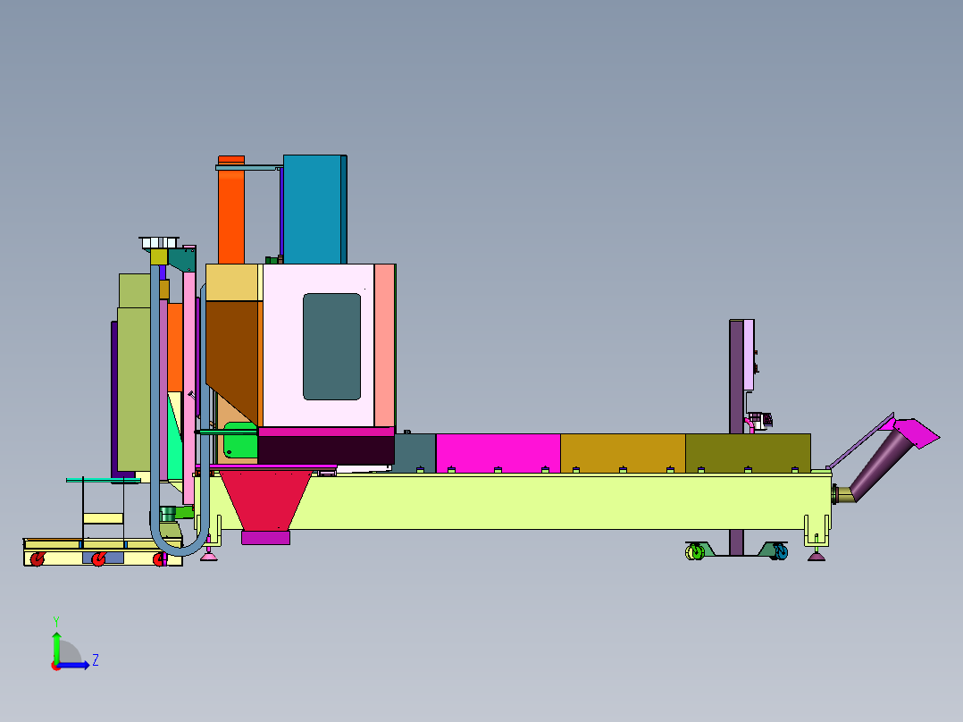 大型台式数控GM-2-5AX5轴锥度铣床左视图
