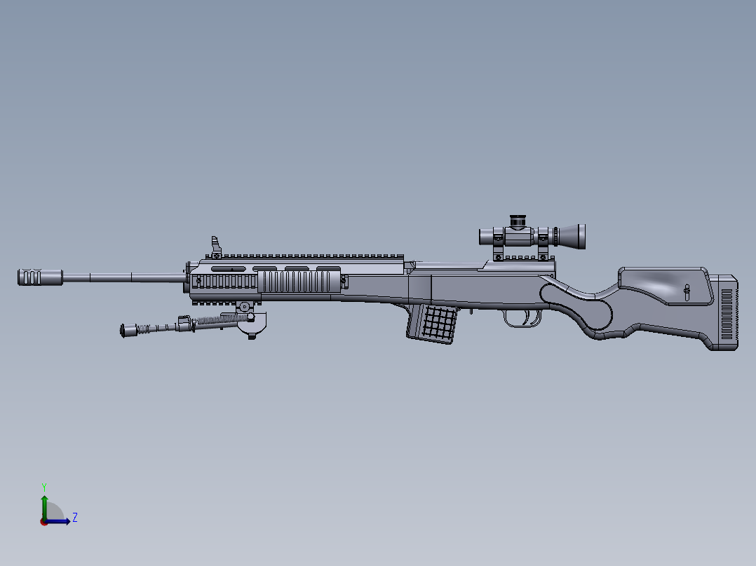 狙击步枪左视图