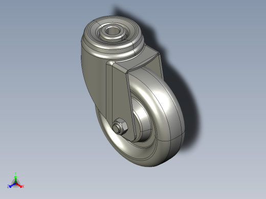 标准脚轮-WH-5074-76 4in SWIVEL BOLT HOLE MOUNTING H=129正等轴测缩略图