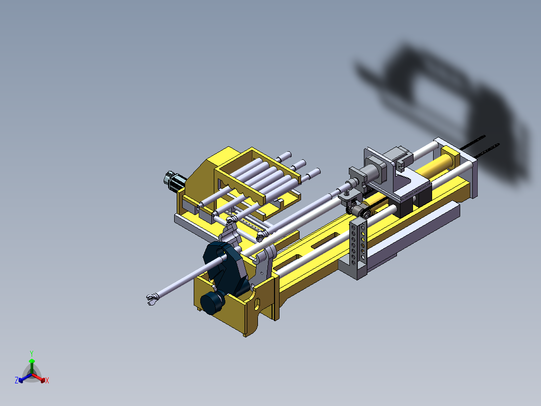 锚杆钻机正等轴测图
