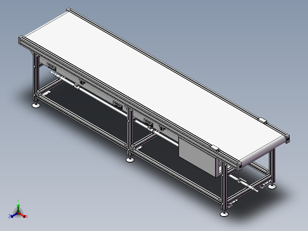 传送带_皮带线正等轴测图