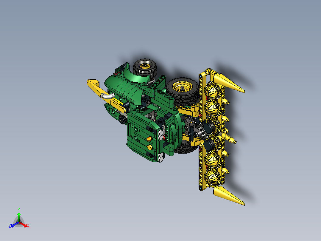 收割机正等轴测图