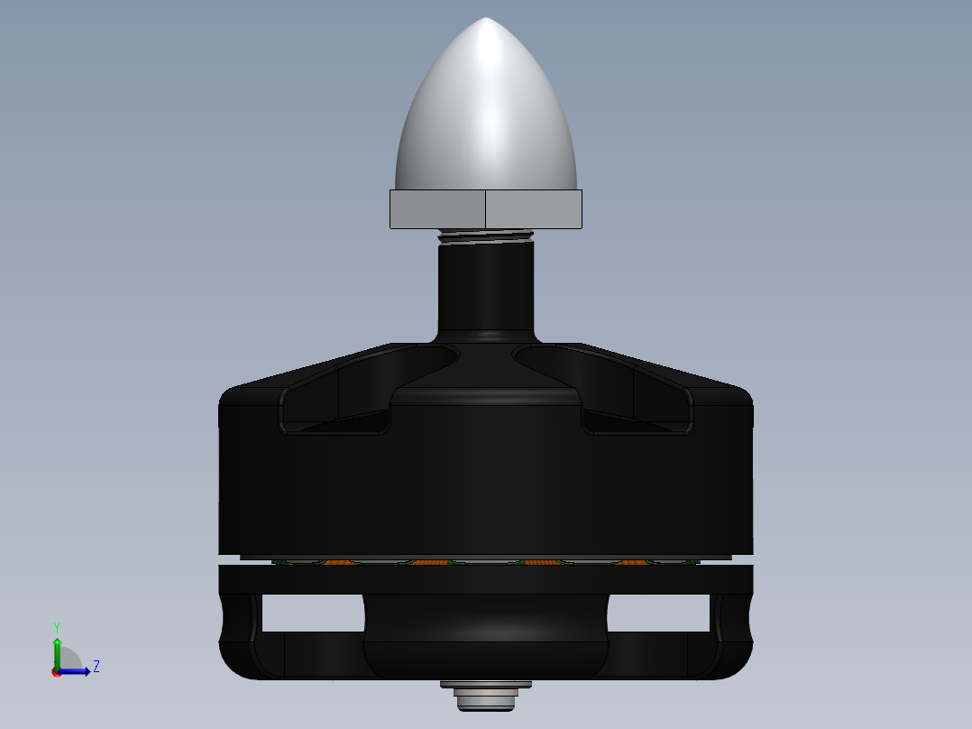 直流无刷四轴飞行器马达2204-2300kv左视图