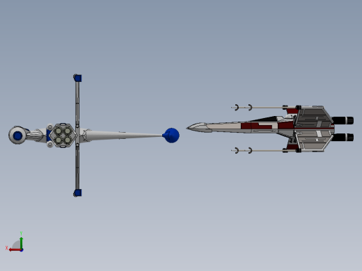 x-wing飞船后视缩略图