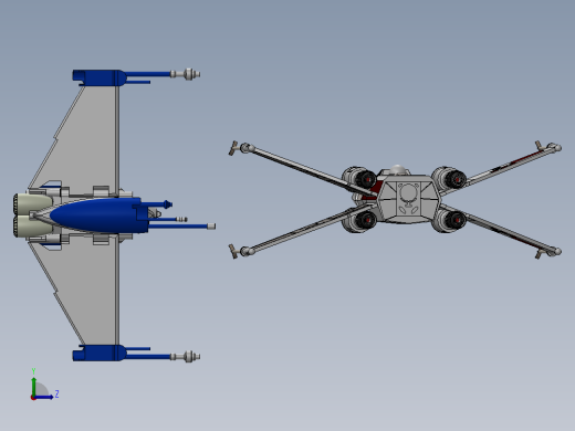 x-wing飞船左视缩略图