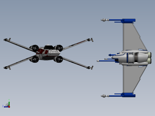 x-wing飞船右视缩略图