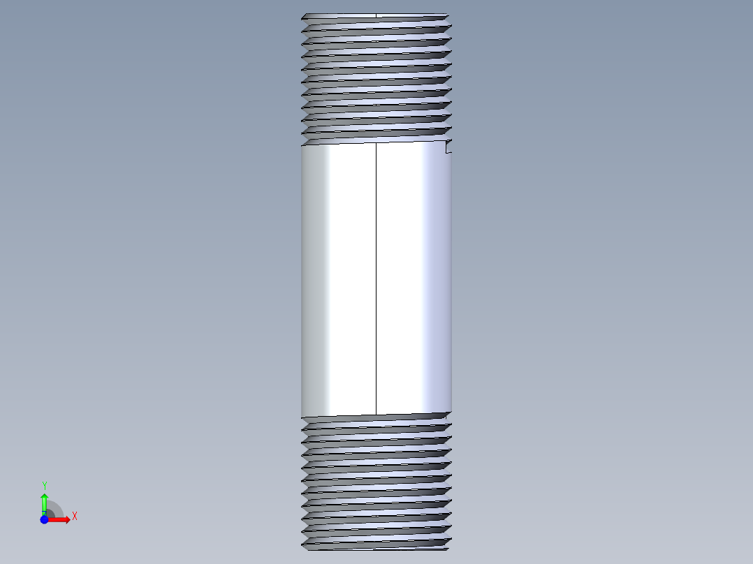 聚氯乙烯配件33-Sch80_Nipple_MPTxMPT_861-081_0.5in x 3in前视图