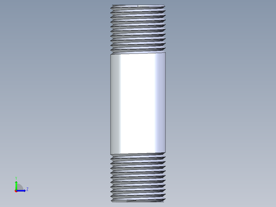 聚氯乙烯配件33-Sch80_Nipple_MPTxMPT_861-081_0.5in x 3in左视图