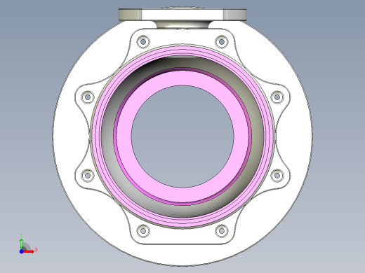 管道手动球阀-水管开关阀-手动阀门User Library-Flange C300DN100_FC300DN100.BP前视缩略图