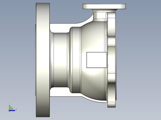管道手动球阀-水管开关阀-手动阀门User Library-Flange C300DN100_FC300DN100.BP左视缩略图