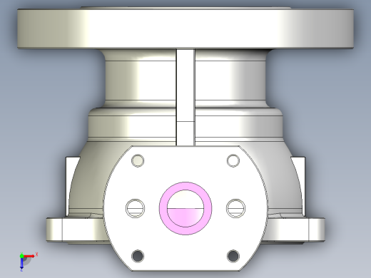 管道手动球阀-水管开关阀-手动阀门User Library-Flange C300DN100_FC300DN100.BP俯视缩略图