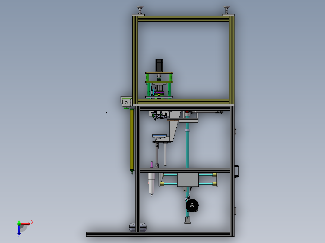 螺母拧紧设备俯视图