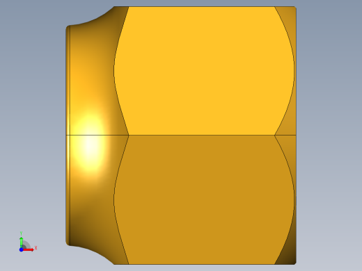 扩口式工业通用硬管接头Short Forged Nut 14FSX-12前视缩略图
