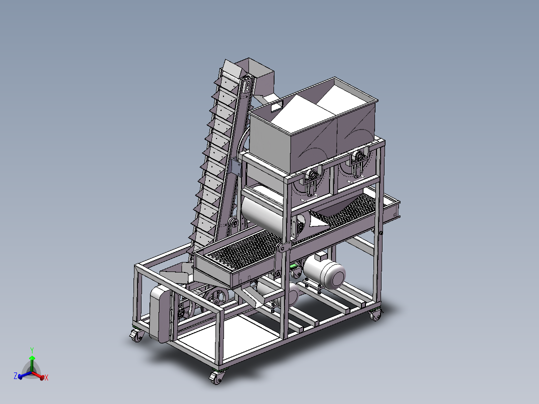 花生剥壳机模型图
