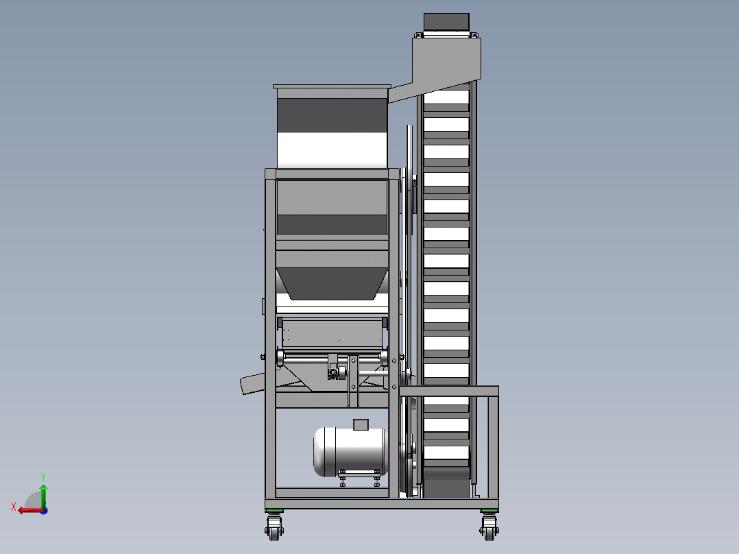 花生剥壳机模型图后视图