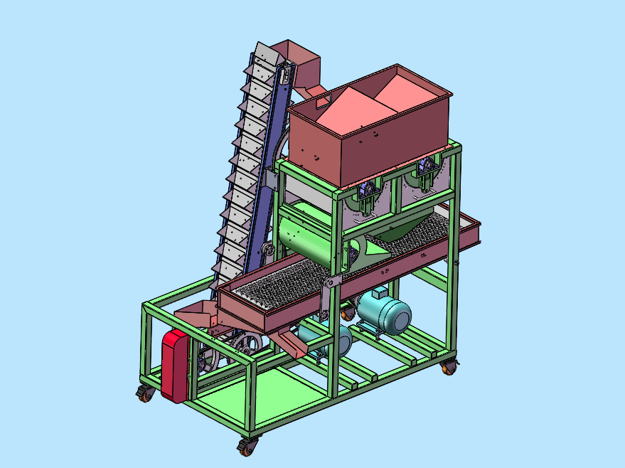 花生剥壳机模型图