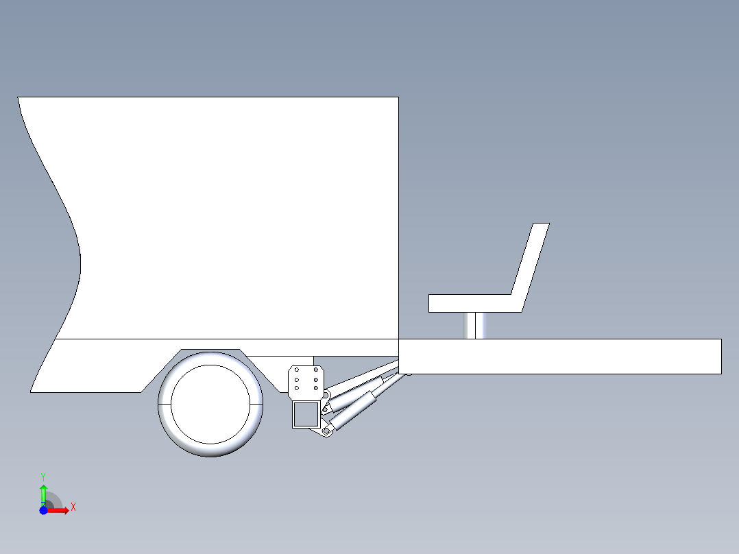 车载轮椅自动化升降装置设计(1)前视图
