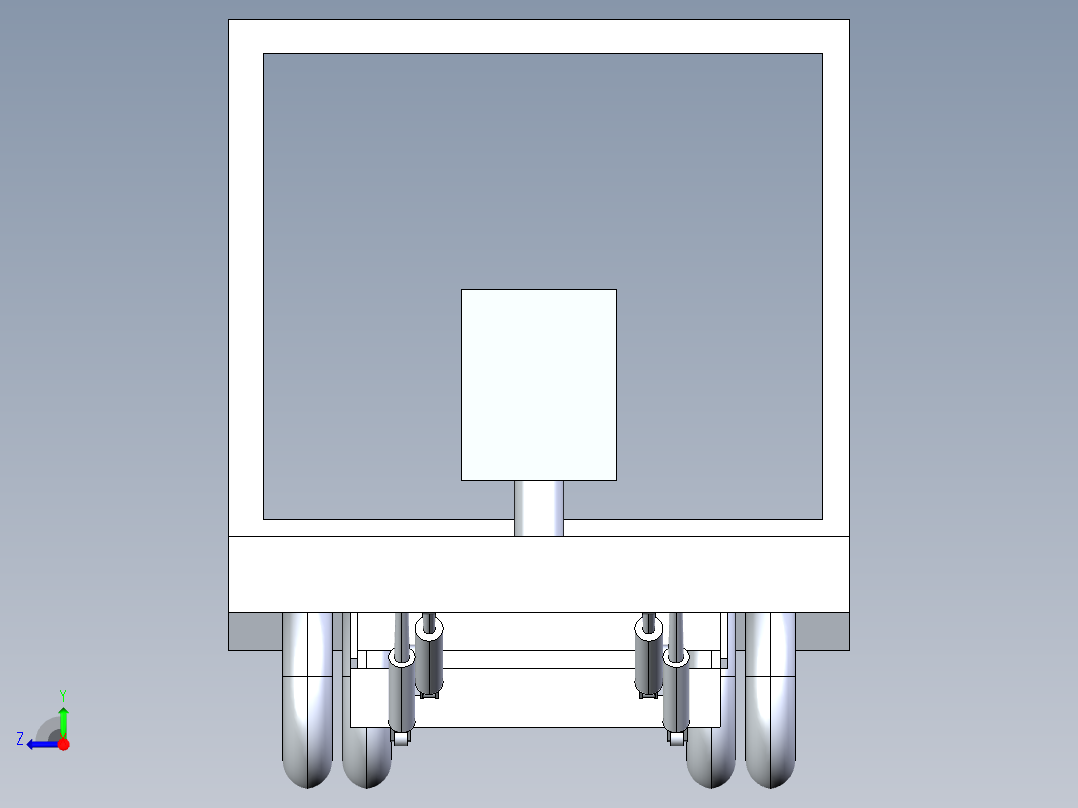 车载轮椅自动化升降装置设计(1)右视图