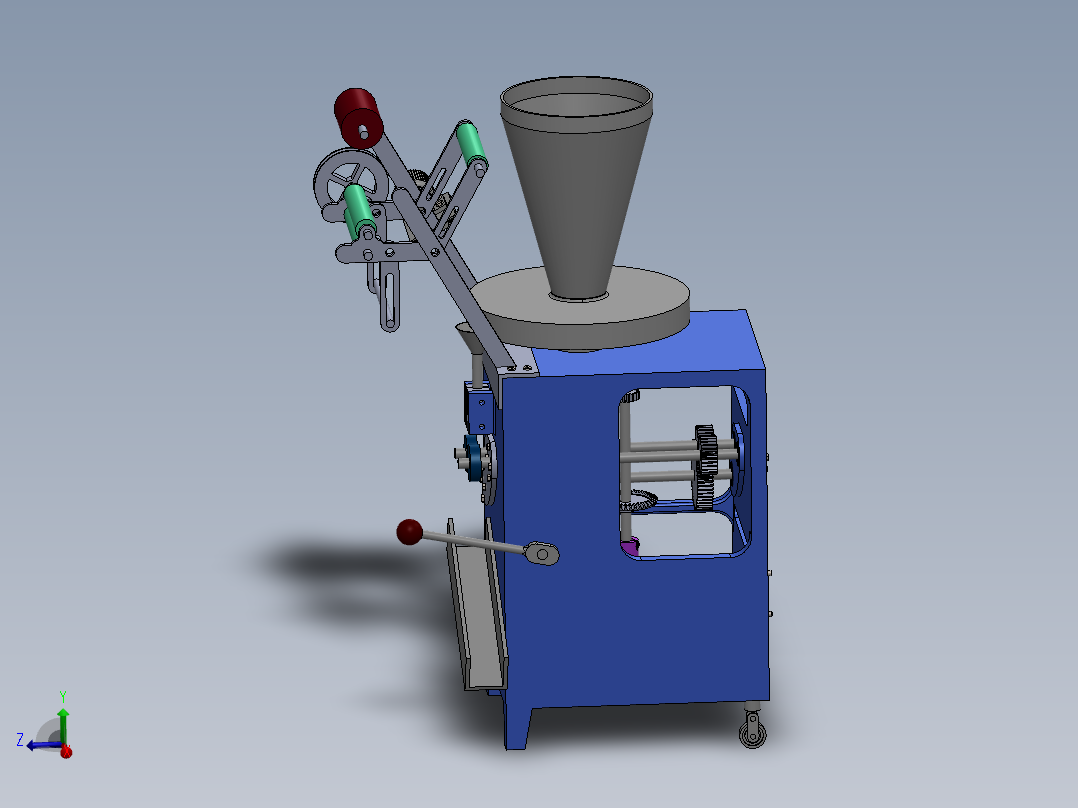 液体自动包装机sw13+cad