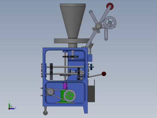 液体自动包装机sw13+cad左视缩略图