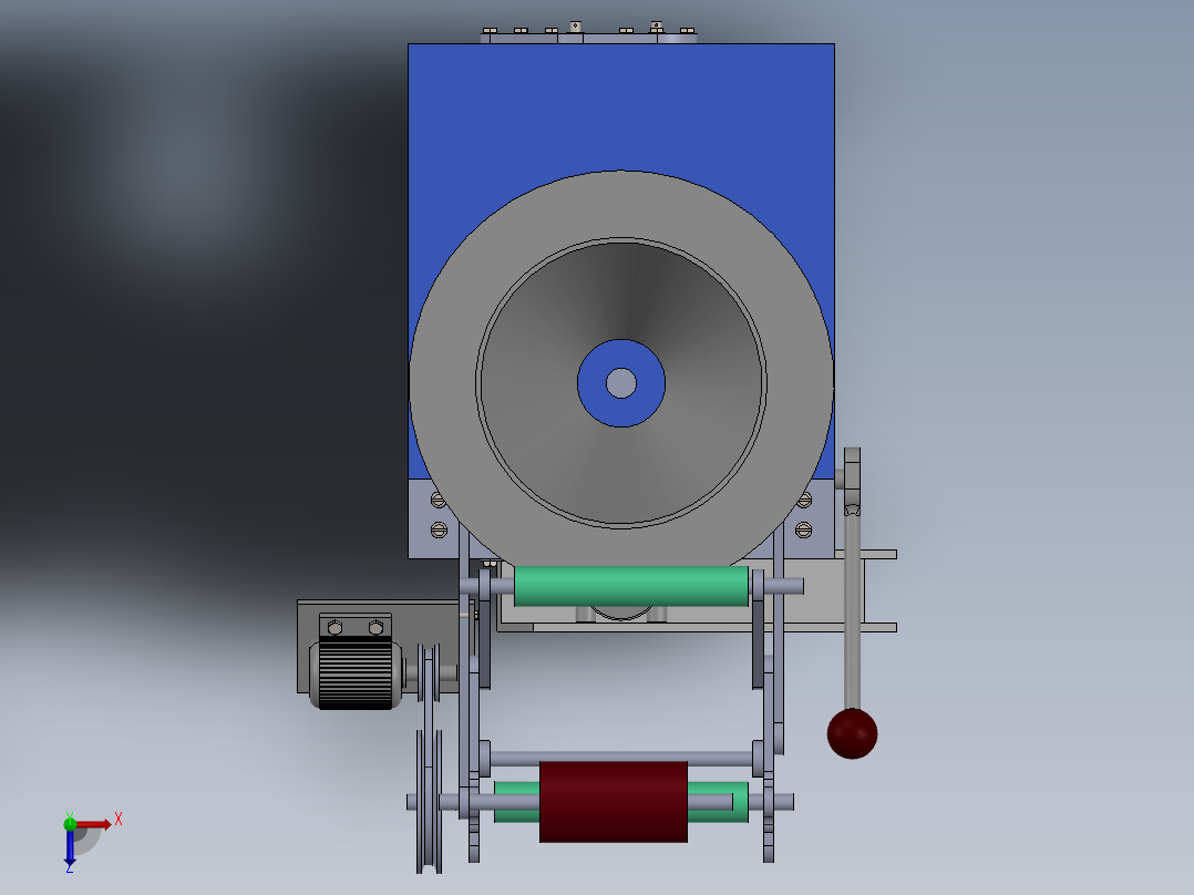 液体自动包装机sw13+cad俯视图