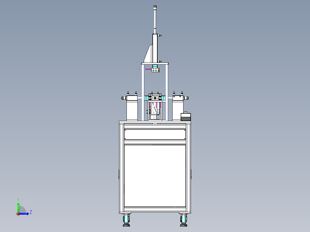 音箱底部折边设备sw22可编辑左视图