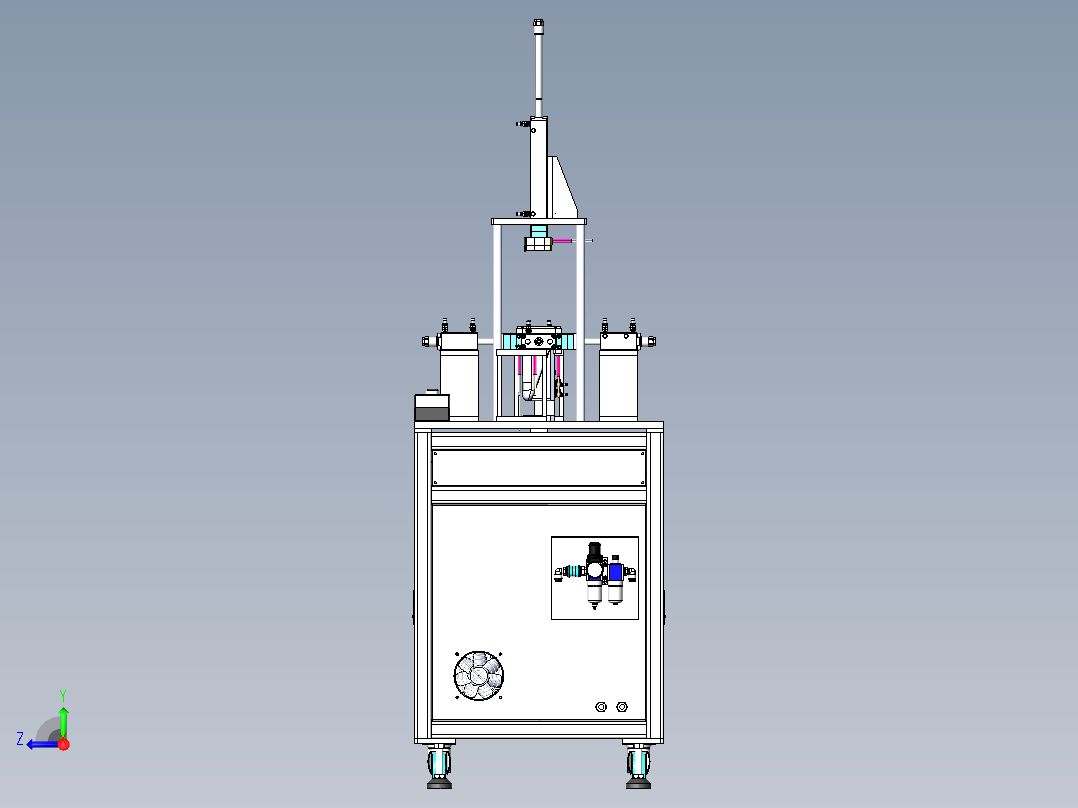 音箱底部折边设备sw22可编辑右视图