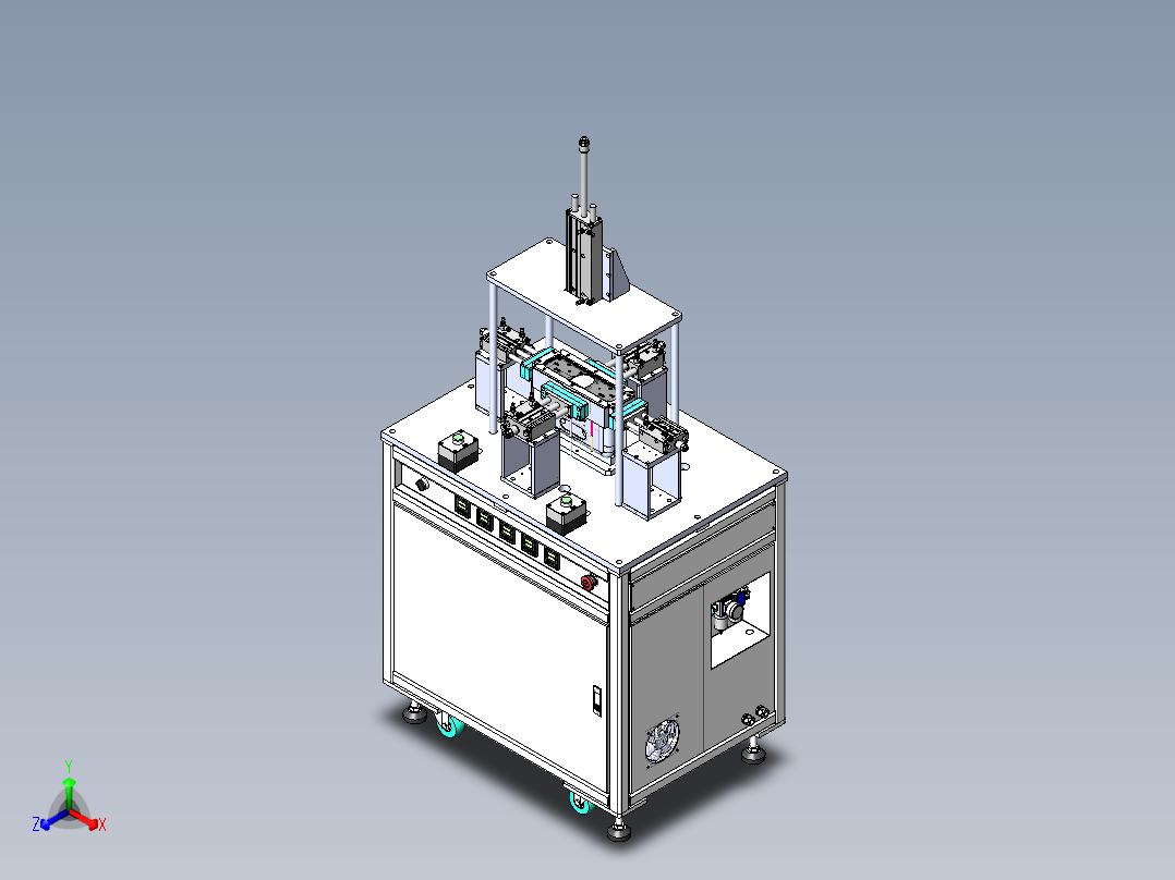 音箱底部折边设备sw22可编辑正等轴测图