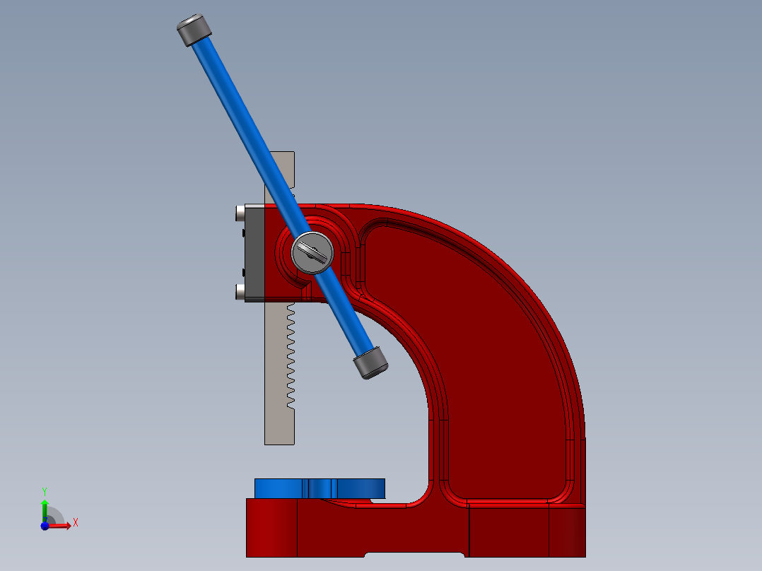 手压机模型前视图