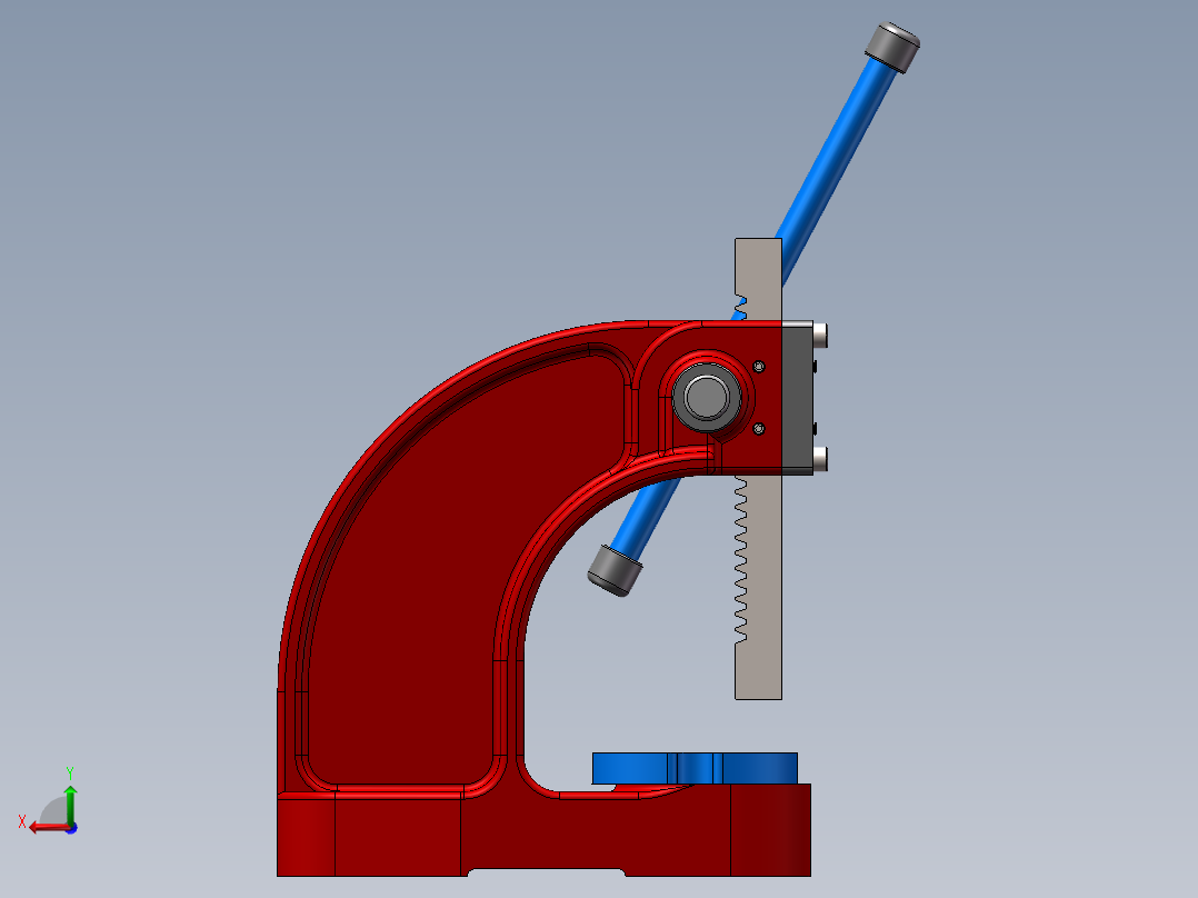 手压机模型后视图