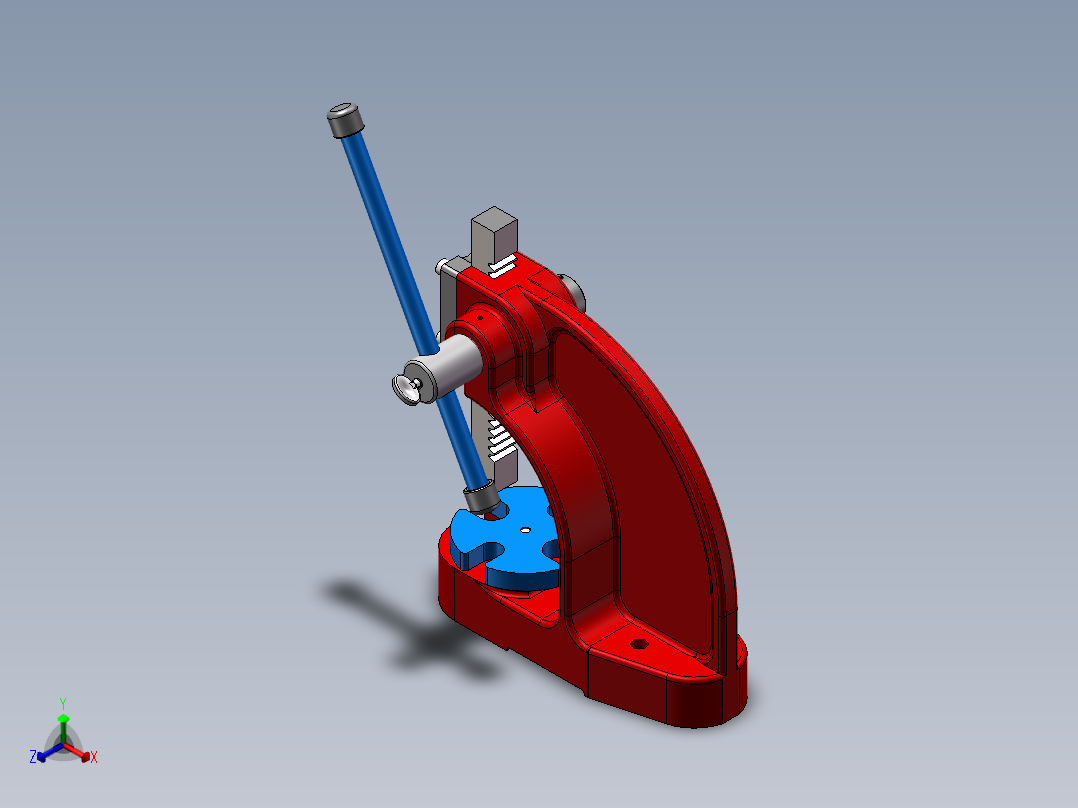 手压机模型正等轴测图