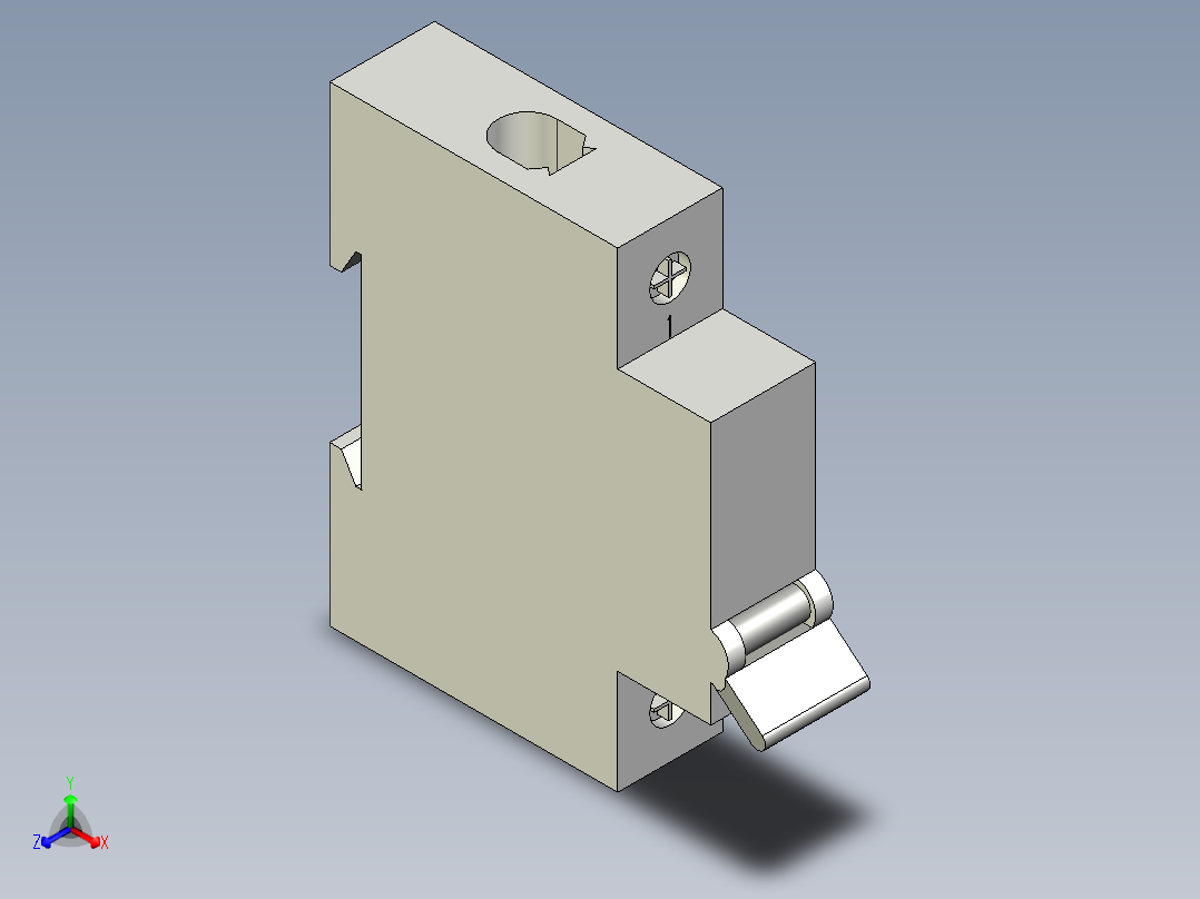 施耐德OSMC32N 1P正等轴测图