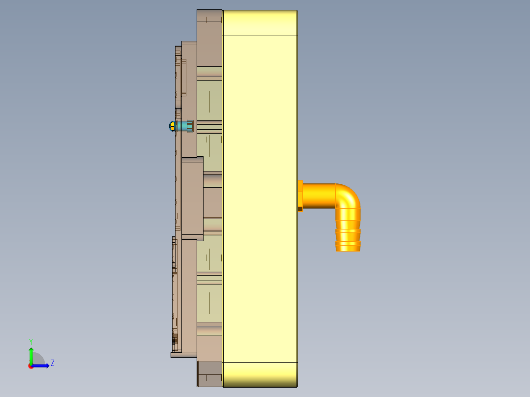 UX7602-C-笔记本CNC工装夹具三维模型CNC2-210720左视图