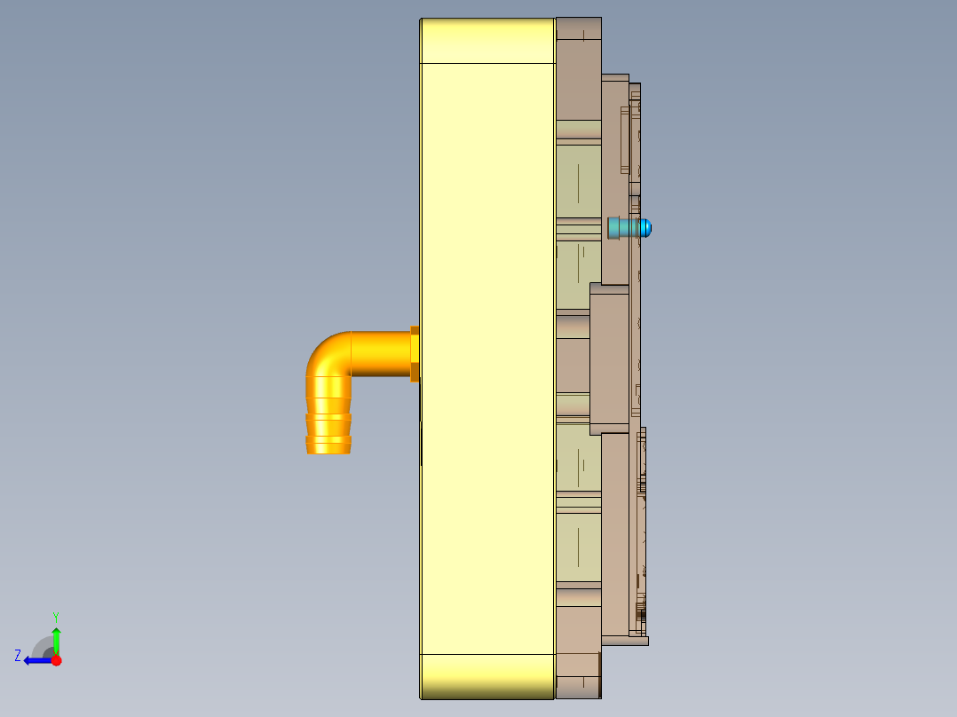 UX7602-C-笔记本CNC工装夹具三维模型CNC2-210720右视图