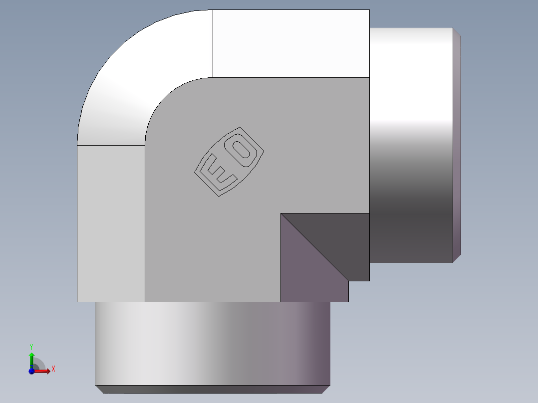 弯接头-W、1C9-36前视图