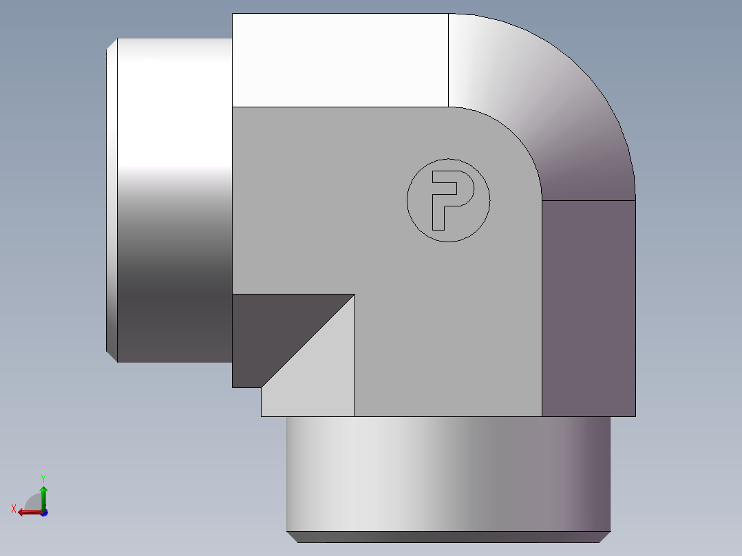 弯接头-W、1C9-36后视图