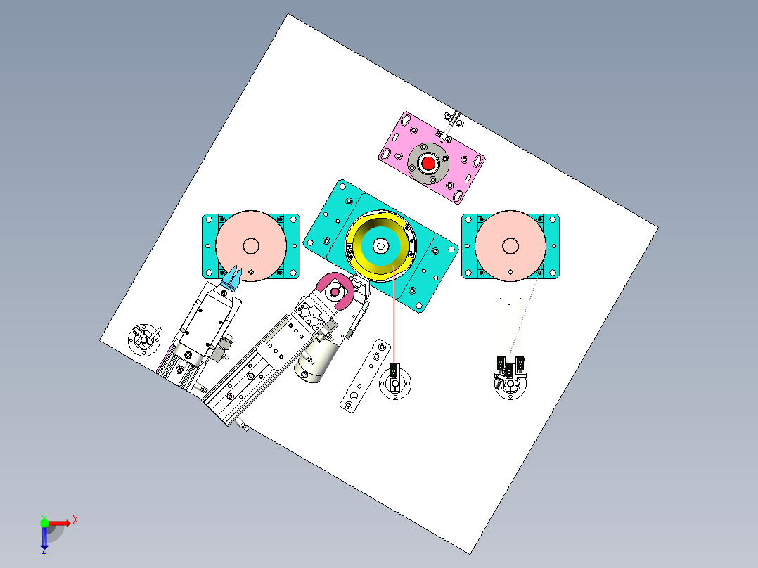 轴承内外圈间隙检测设备设计俯视图