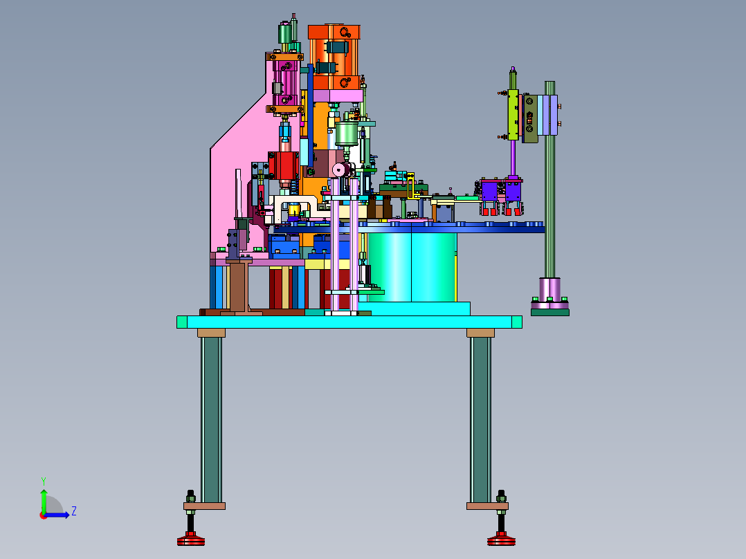 用于火花塞螺纹的理纹机左视图