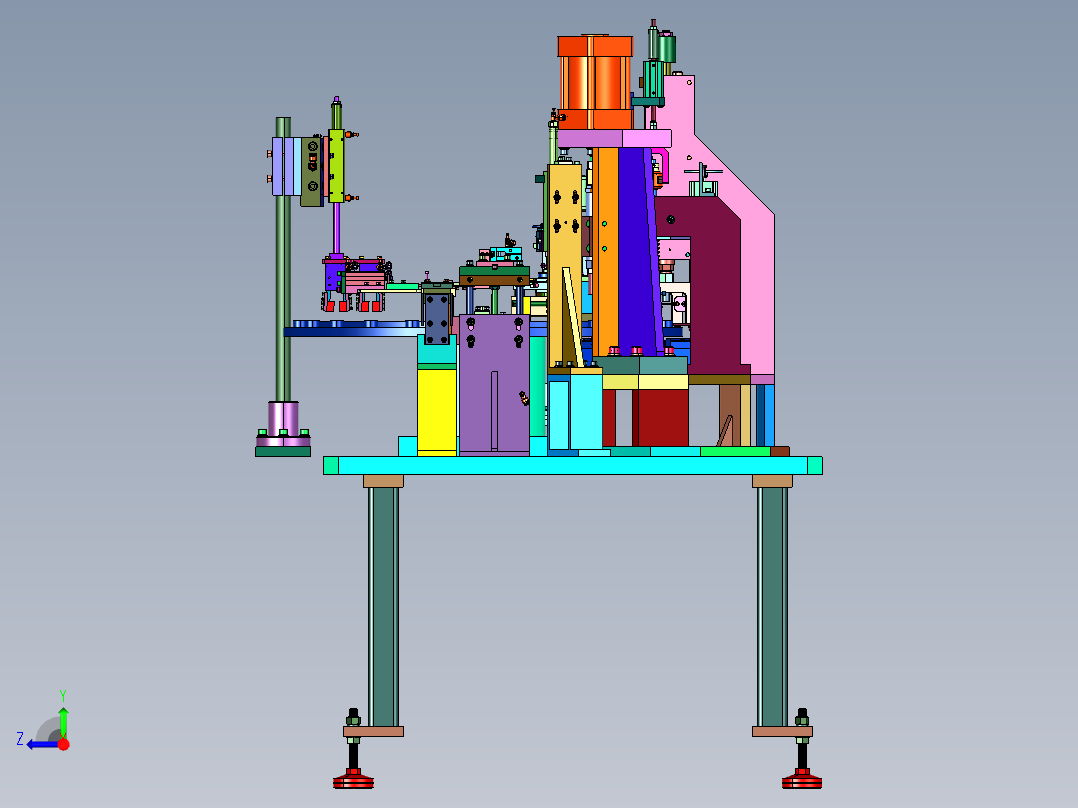 用于火花塞螺纹的理纹机右视图