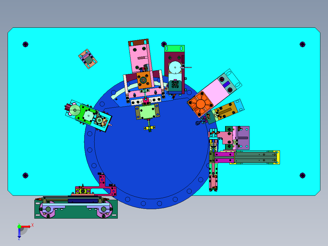 用于火花塞螺纹的理纹机俯视图