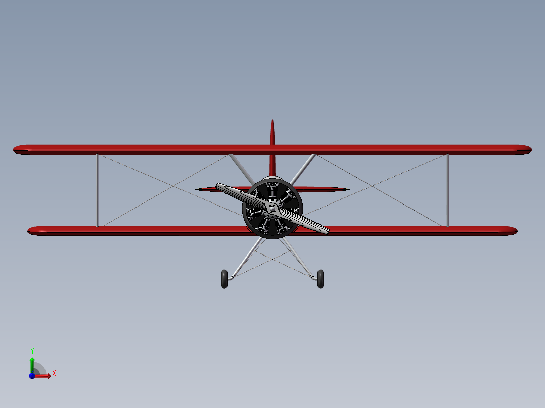 航空滑翔机前视图