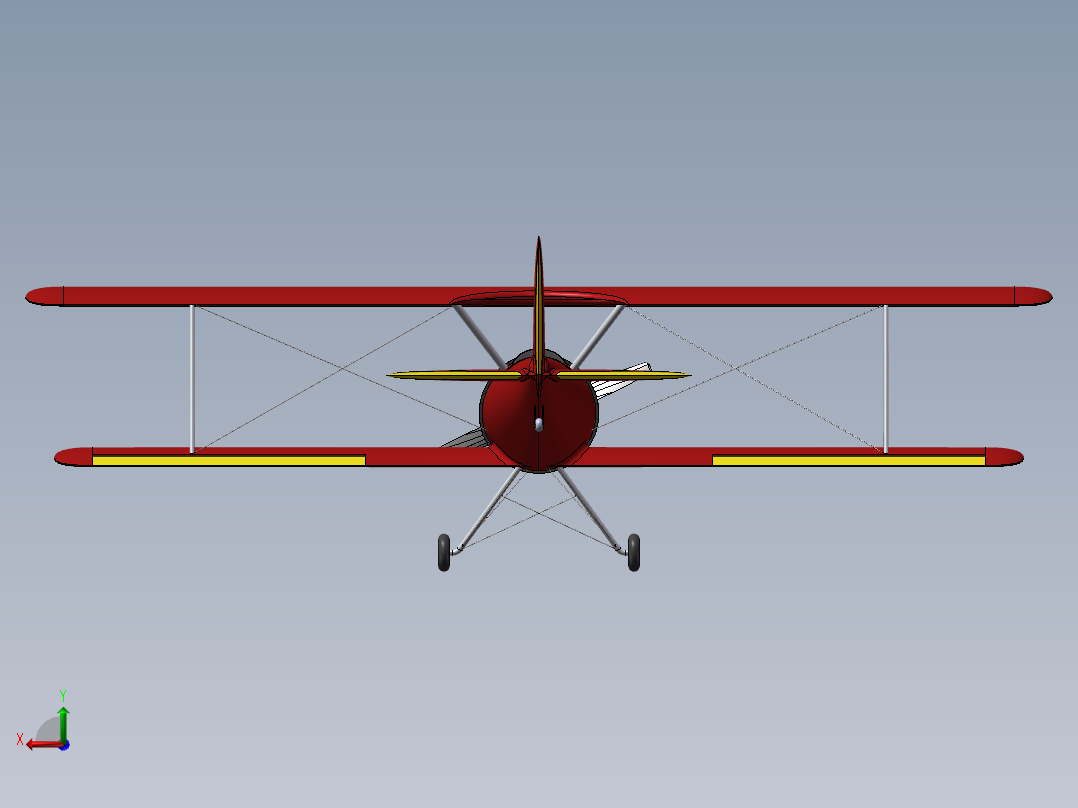 航空滑翔机后视图