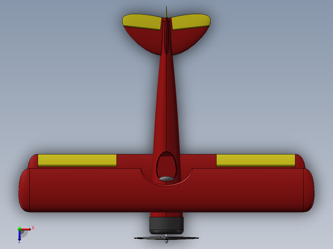 航空滑翔机俯视图