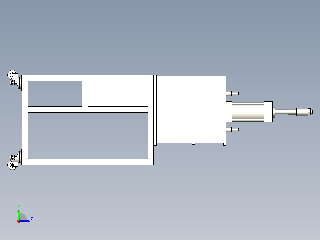 电竞键盘键帽定压力压合机左视图