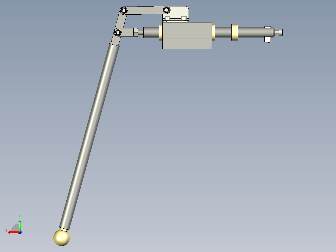 A2005318-杠杆式槽刀 - 车床刀架安装后视图