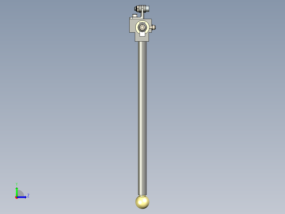 A2005318-杠杆式槽刀 - 车床刀架安装左视图