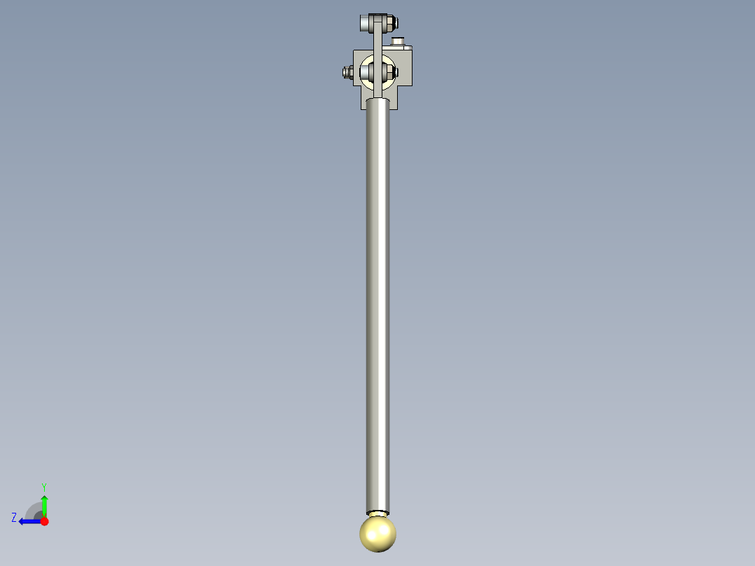 A2005318-杠杆式槽刀 - 车床刀架安装右视图